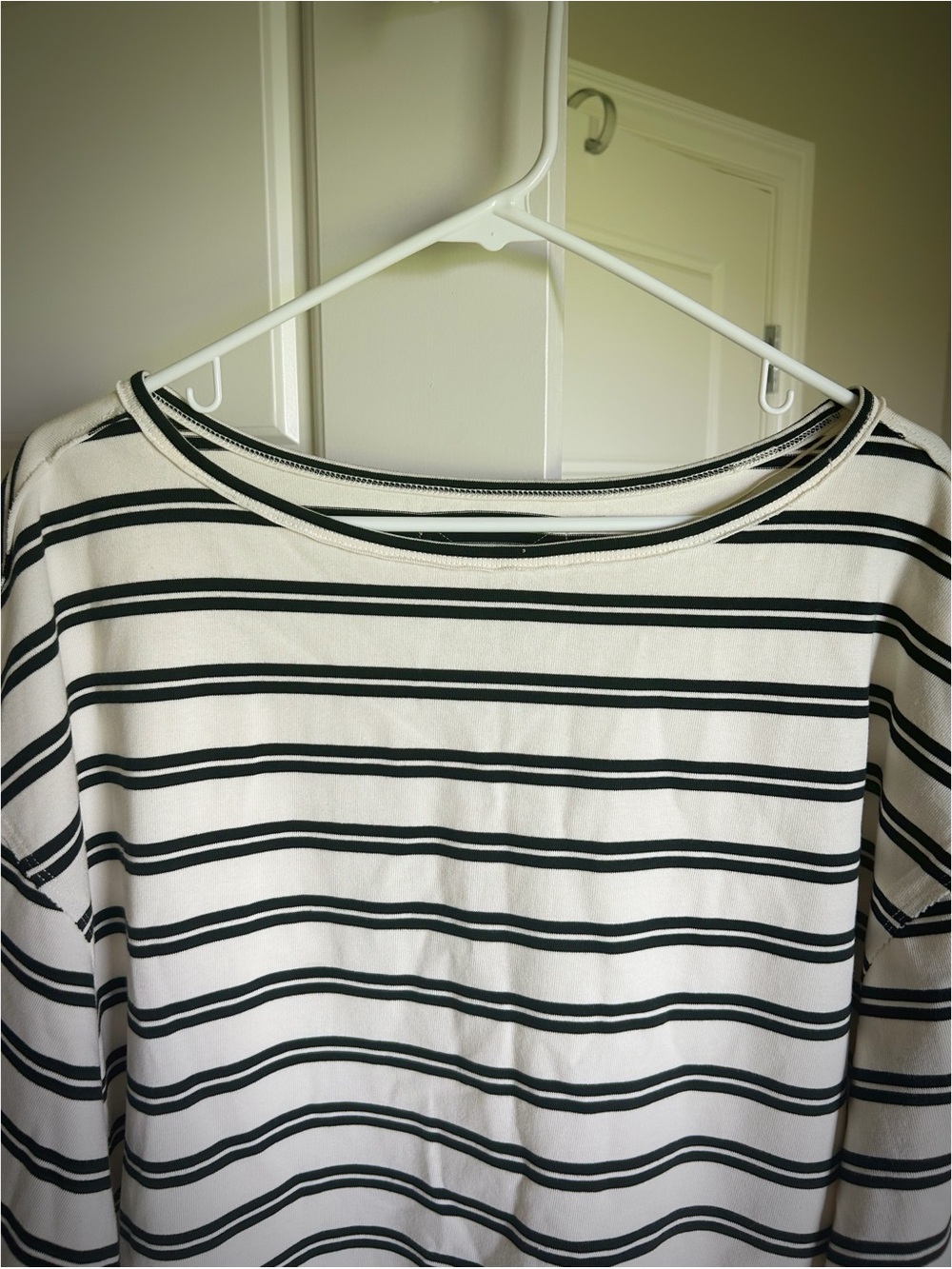 Free People We The Free C'est La Vie Striped T Shirt Top Cotton Black White M - Picture 9 of 15